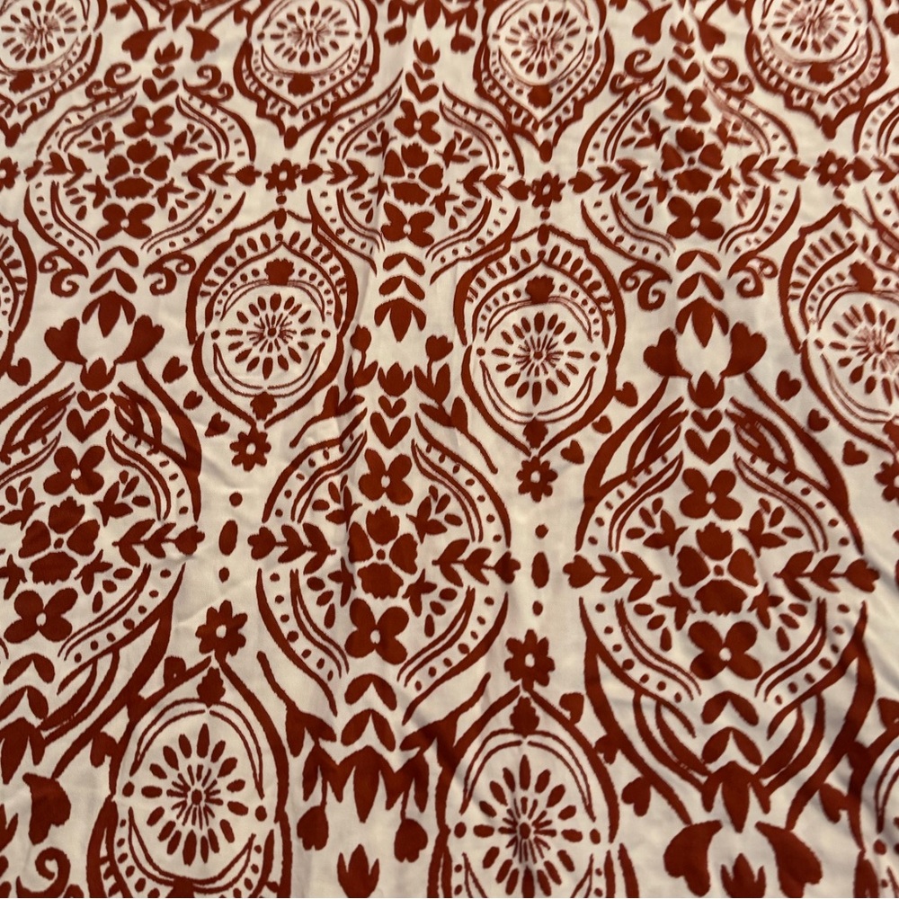 Ivy Street Bold Rust Color Medallion Print Oversized Maxi Boho Chic Dress - Picture 11 of 13